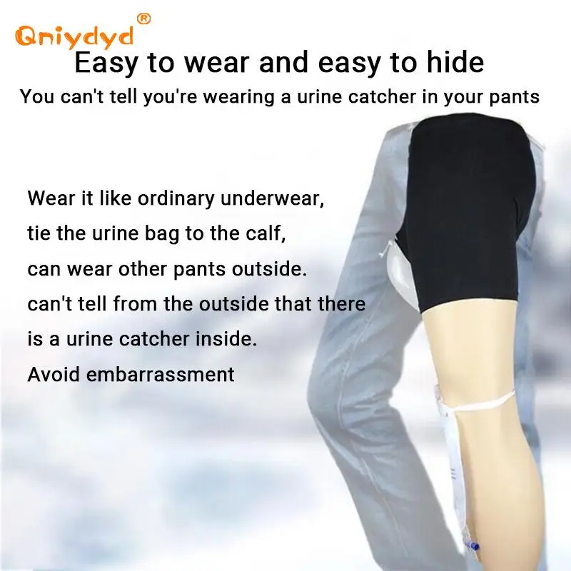 Silicone Funnel Urine Catheter Incontinence Underpants Washable Reusable Leak Proof Leg Urinary Bag Stand Walking Use thumbnail 4