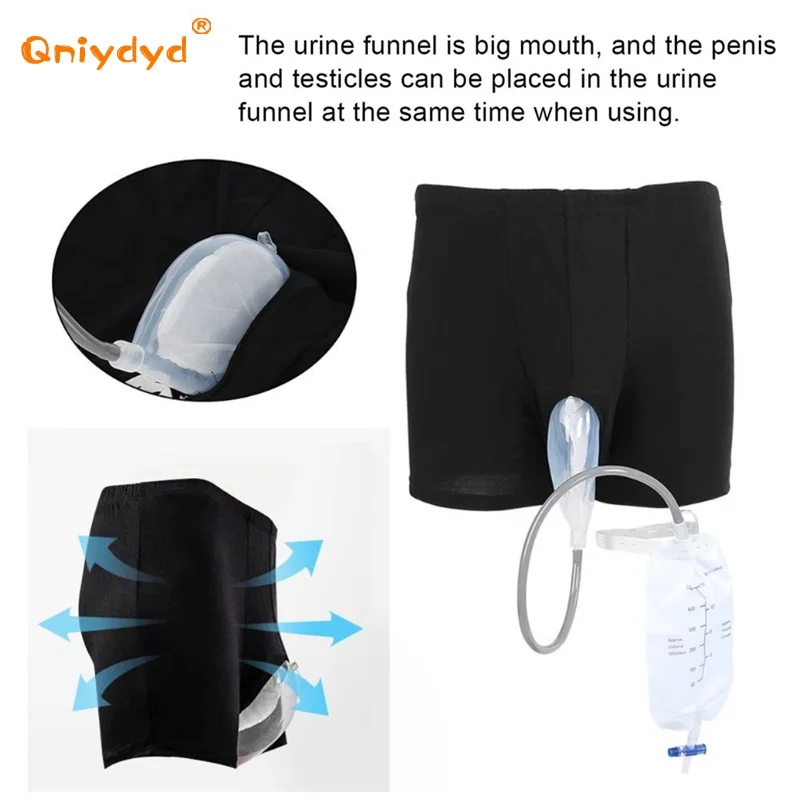 Silicone Funnel Urine Catheter Incontinence Underpants Washable Reusable Leak Proof Leg Urinary Bag Stand Walking Use thumbnail 2