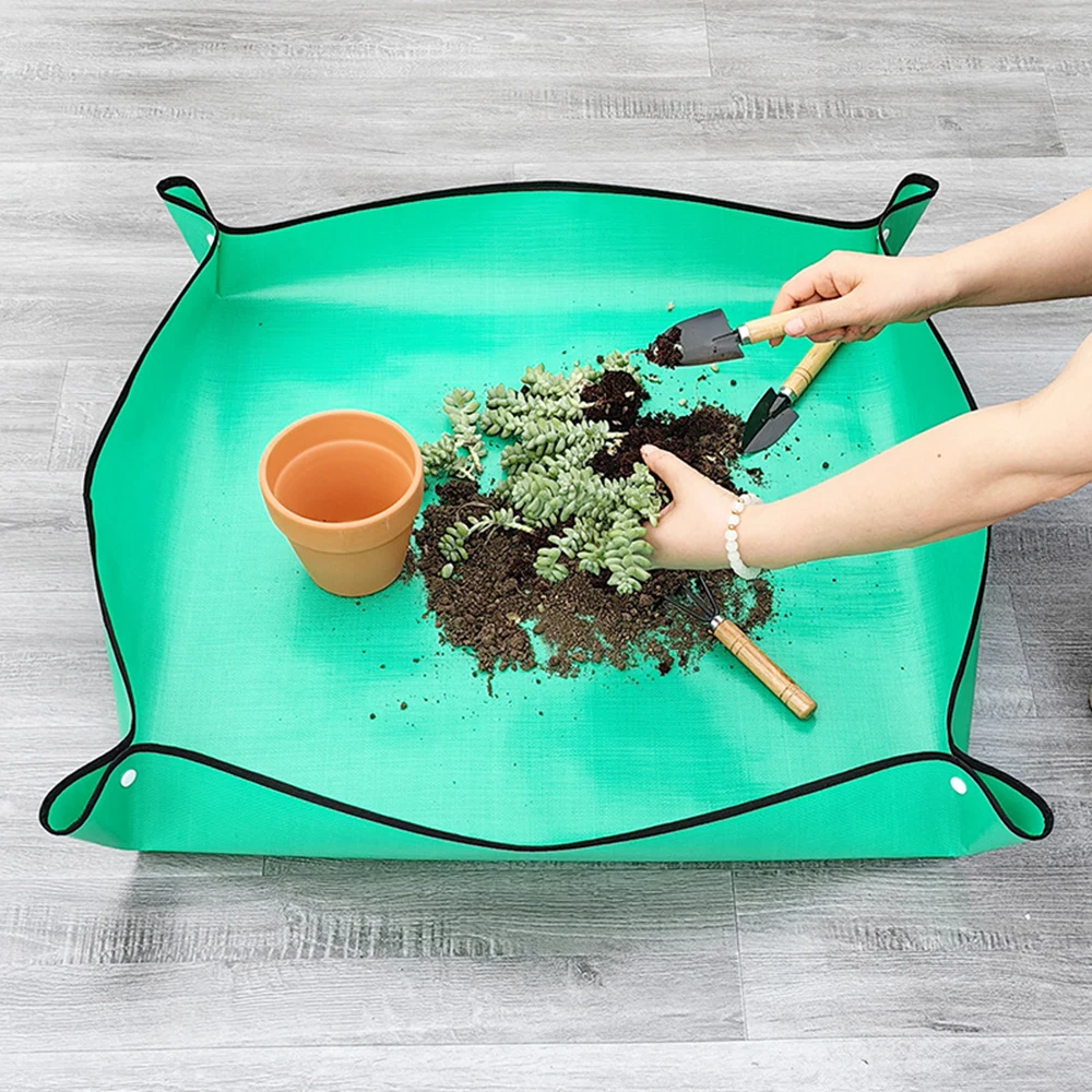 Home Gardening Supplies Planting Mat Potting Pad Foldable Garden Plant Flower Pot Reusable Transplanting Waterproof Mats thumbnail 2