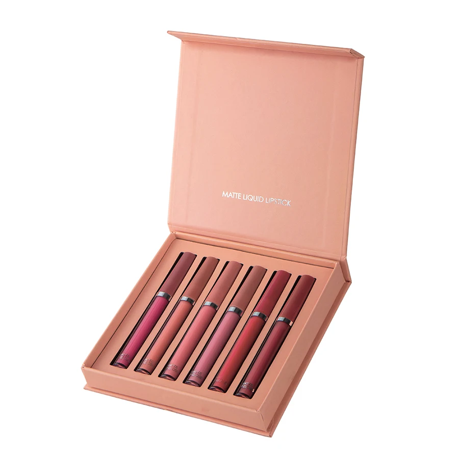 Matte Lip Gloss Set 6 Color Lipstick Smooth And Lasting Display Lip Gloss Waterproof Moisturizing Lipstick Holiday Gift Box Set thumbnail 6