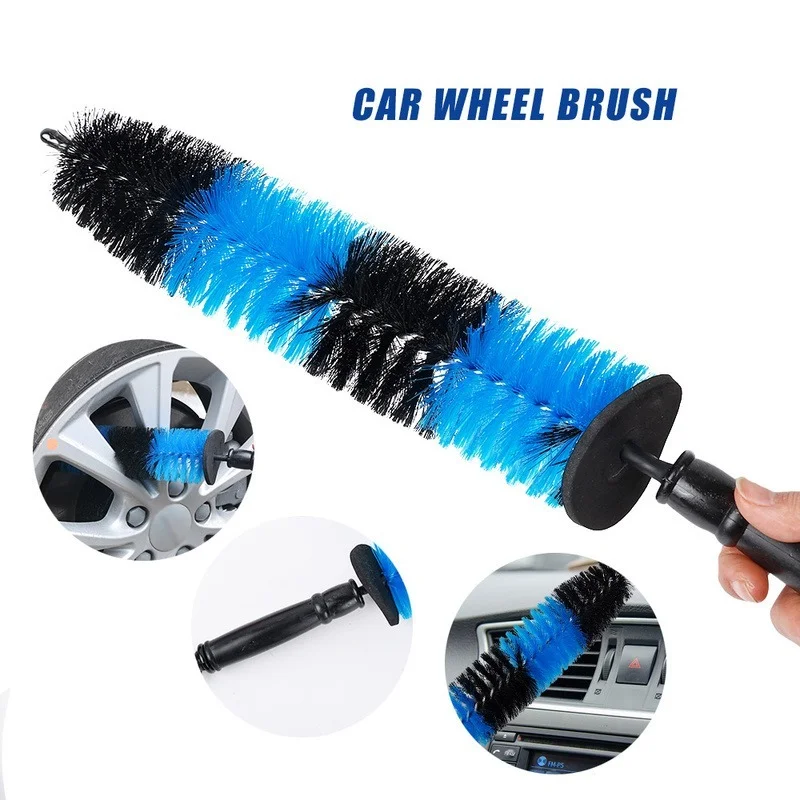 Universal Car Wheel Cleaning Brush Truck Motor Tire Rim Brush Multifunctional Microfiber Detailing Washing Brushes Tools thumbnail 4