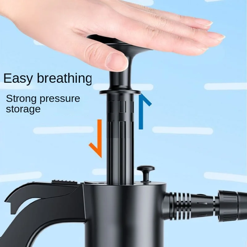 2L Hand Pump Foam Sprayer with 3 Types of Nozzle Hand Pneumatic Foam Cannon Snow Foam Car Wash Spray Bottle Car Window Cleaning thumbnail 4