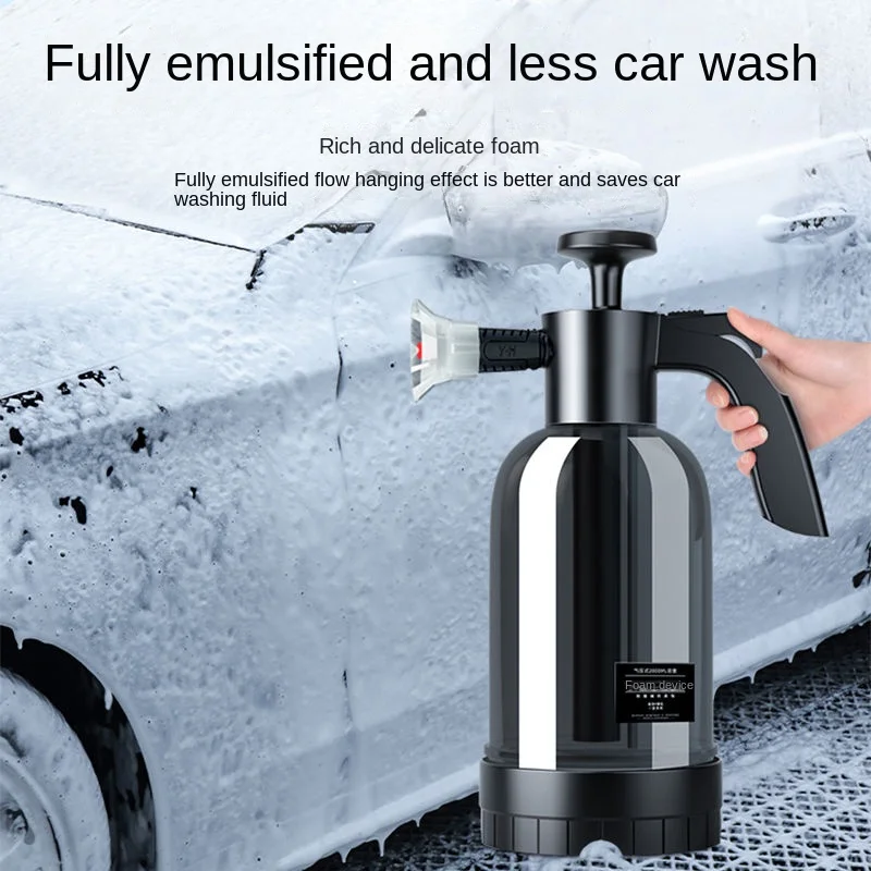 2L Hand Pump Foam Sprayer with 3 Types of Nozzle Hand Pneumatic Foam Cannon Snow Foam Car Wash Spray Bottle Car Window Cleaning thumbnail 3