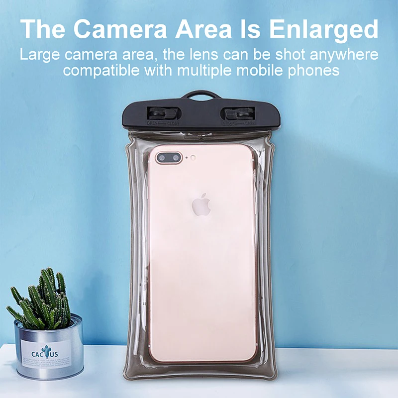 Air Bag Waterproof Bag Phone Case for Swimming Underwater Photography Diving Water Proof Cover Waterproof Mobile Phone Bag thumbnail 4