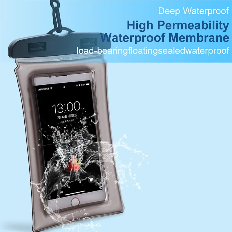 Air Bag Waterproof Bag Phone Case for Swimming Underwater Photography Diving Water Proof Cover Waterproof Mobile Phone Bag thumbnail 3