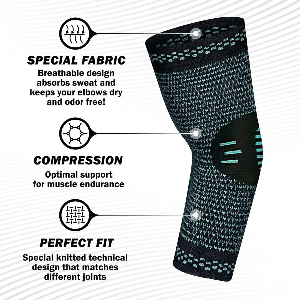 1PCS Elastic Elbow Brace Arm Sport Support Elbow Sport Safety Cotoveleira Breathable Arm Sleeve Elbow Pads Compression Coderas thumbnail 2