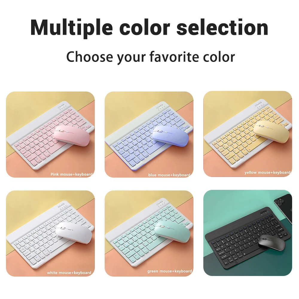 Bluetooth Keyboard and Mouse For iPad Xiaomi Samsung Huawei Phone Tablet Slim Mini Wireless Keyboard For Android IOS Windows thumbnail 6