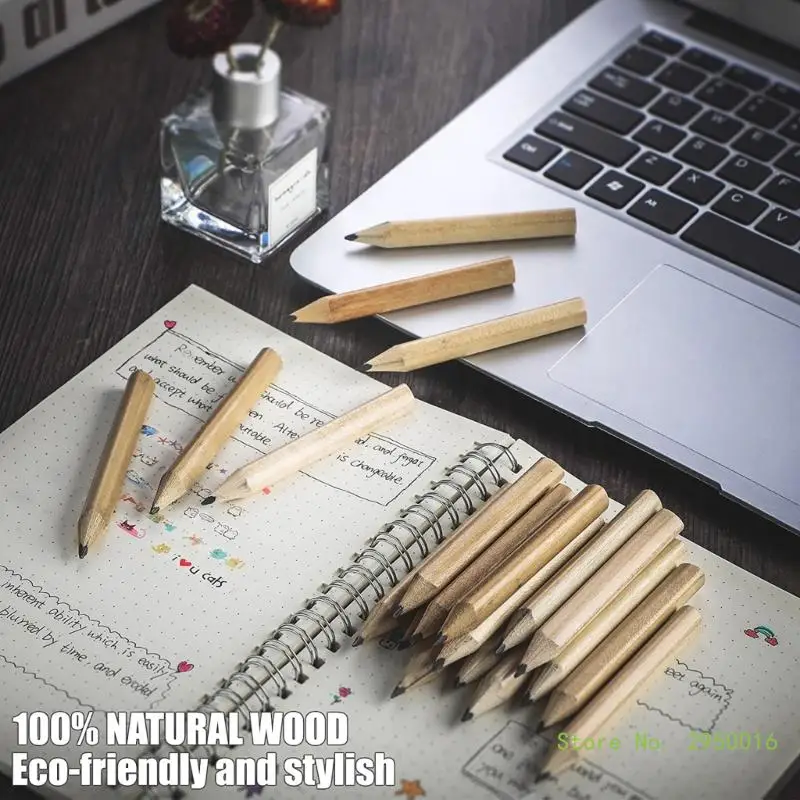 50Pcs Golf Pencils Half Pencil Pre-Sharpened Round Wood Mini Pencils for School Classroom Bridal Wedding Office Supplies thumbnail 4