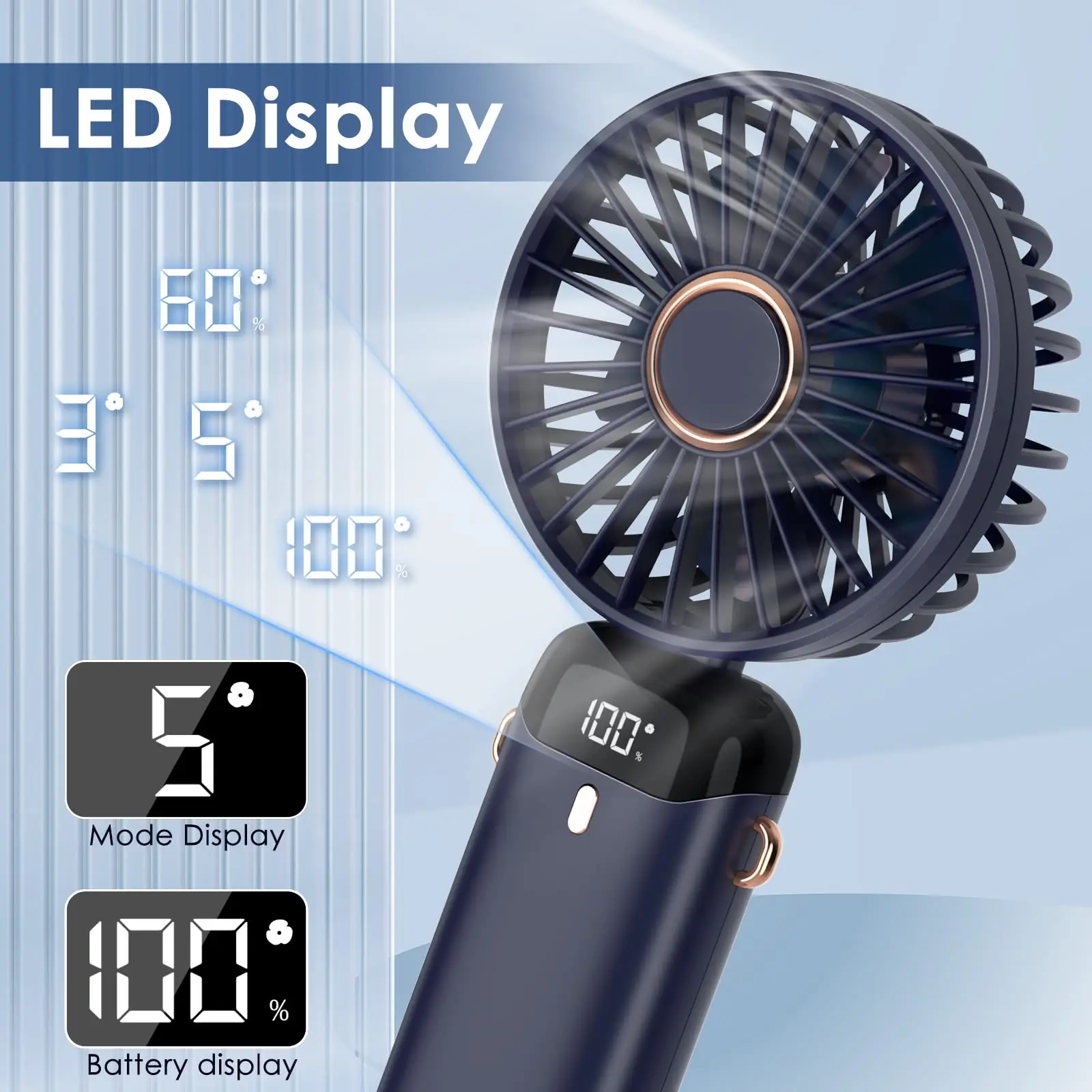 Electric Fan Portable Air Conditioner Mini Cooler Rechargeable Neck Fans for Home Free Shipping Hand Usb Conditioning Blades thumbnail 2