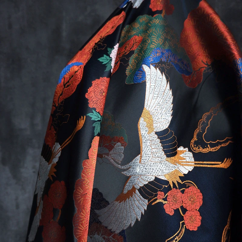 Yarn Dyed Jacquard Fabric Chinoiserie Winter Hanfu Designer Wholesale Cloth Apparel for Diy Sewing Pure Polyester Material thumbnail 4