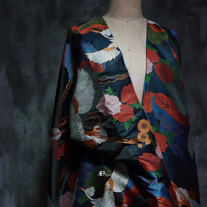Yarn Dyed Jacquard Fabric Chinoiserie Winter Hanfu Designer Wholesale Cloth Apparel for Diy Sewing Pure Polyester Material thumbnail 3