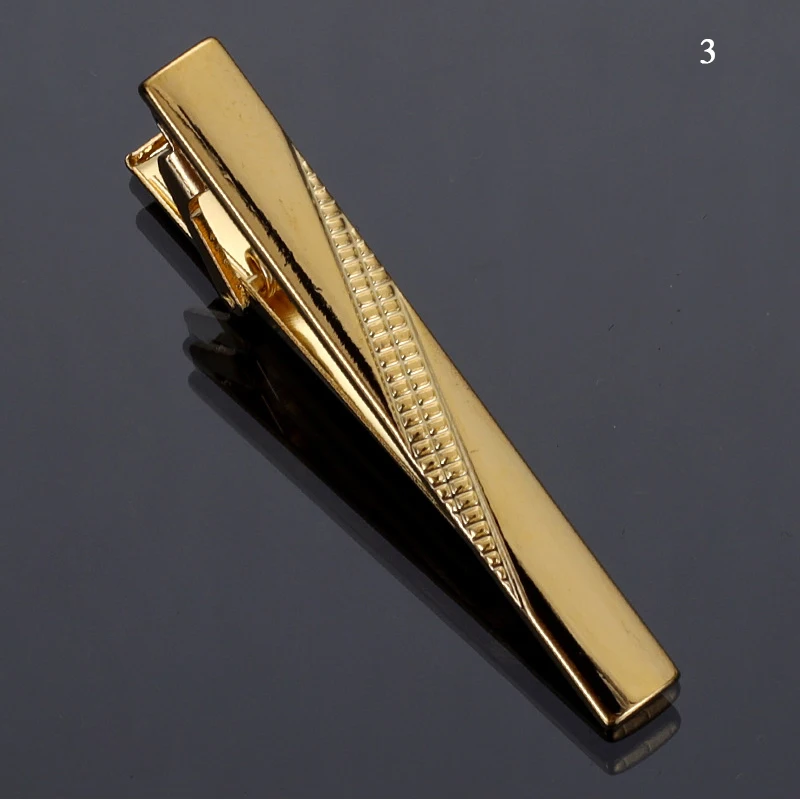 Men Jewelry Pin Clasp Necktie Clip Fashion New Hot-selling Metal Gold Tie Clip Business Formal Wear Groom Wedding Decoration