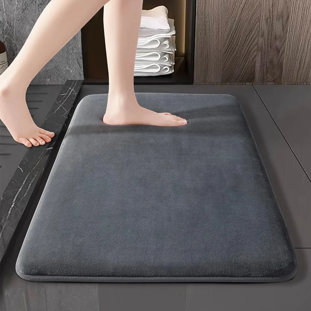 Super absorbent floor mat, super absorbent bath mat, super anti slip coral velvet bathroom floor mat, door mat thumbnail 4