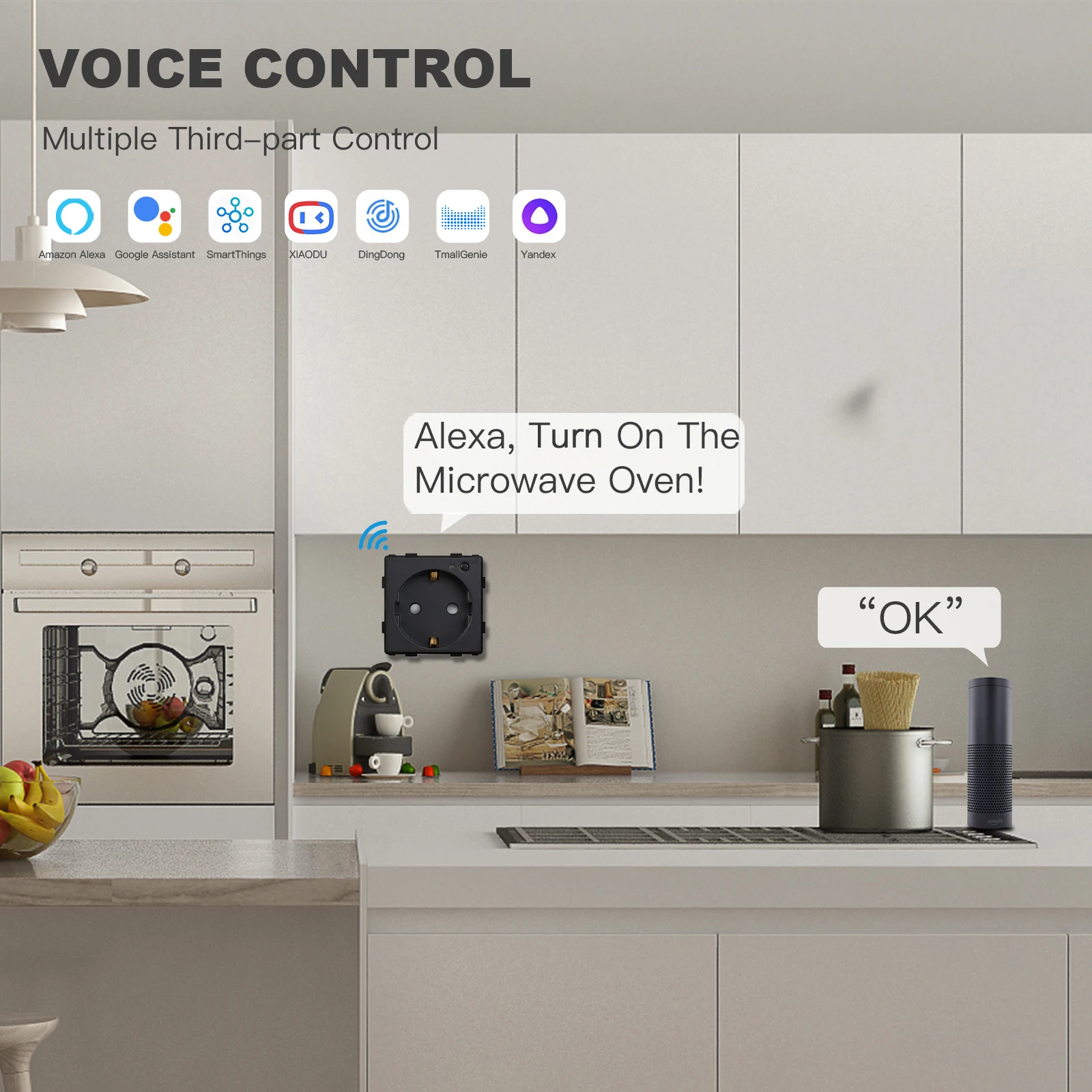 BSEED EU Stanndard Wifi Electrical Sockets Power Monitor Outlets Tuya Smart Life Alexa App Control Timing Function DIY Parts thumbnail 4