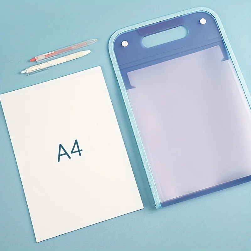 1 A4 Macaron vertical binding file bag Student test paper storage bag 13 cell portable organ bag, office school supplies thumbnail 5