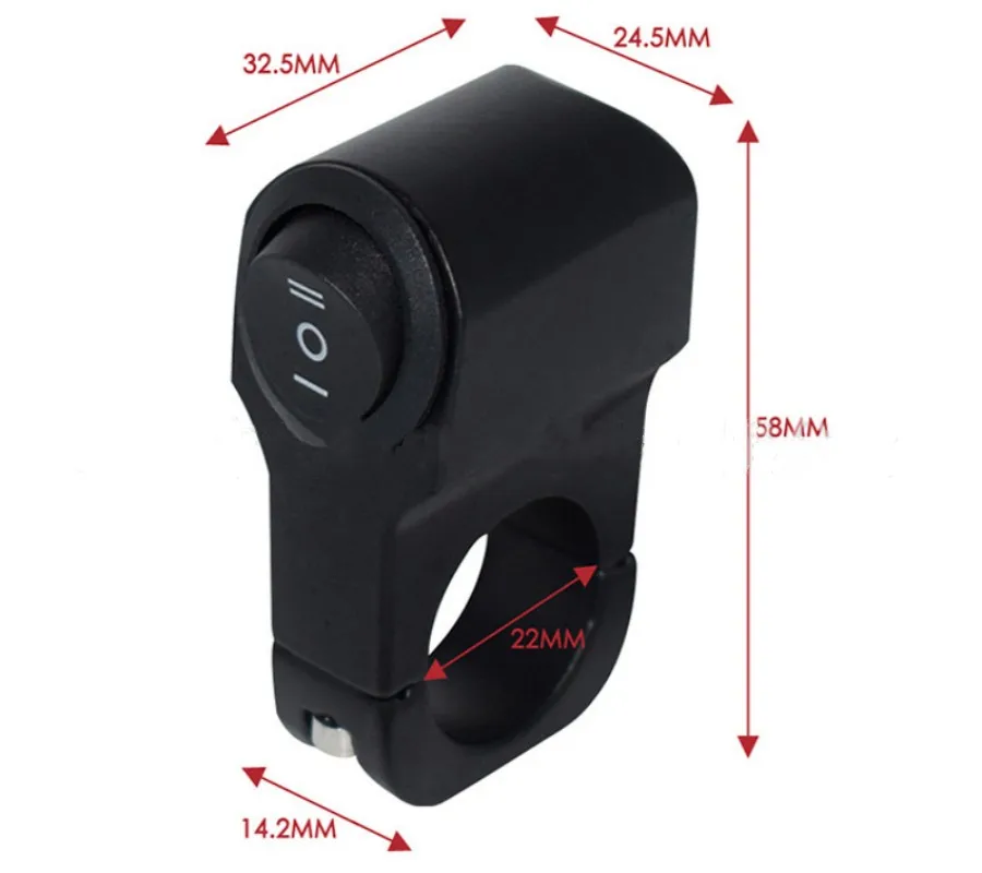 22mm 7/8in Aluminum Alloy Motorcycle Handlebar Headlight Switch Three-position Waterproof Switch 12V Fog Spotlight Retro Switch thumbnail 6