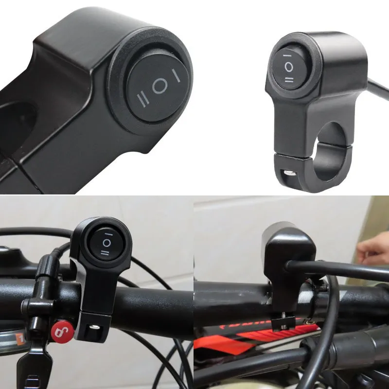 22mm 7/8in Aluminum Alloy Motorcycle Handlebar Headlight Switch Three-position Waterproof Switch 12V Fog Spotlight Retro Switch thumbnail 2