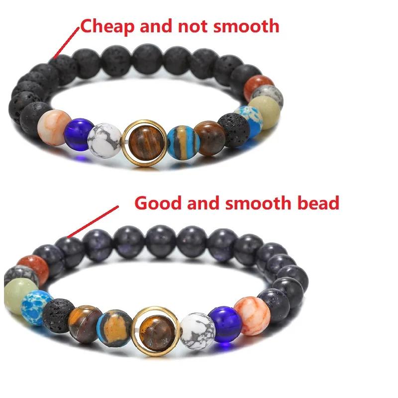 Creative Universe Solar System Bead Bracelet For Men Women Yoga Round Stone Crystal Couple Wristband Friendship Gift Jewelry thumbnail 3