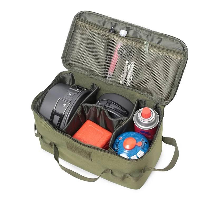 Outdoor Camping Gas Tank Storage Bag Large Capacity Ground Nail Tool Bag Gas Canister Picnic Cookware Utensils Kit Bag thumbnail 5