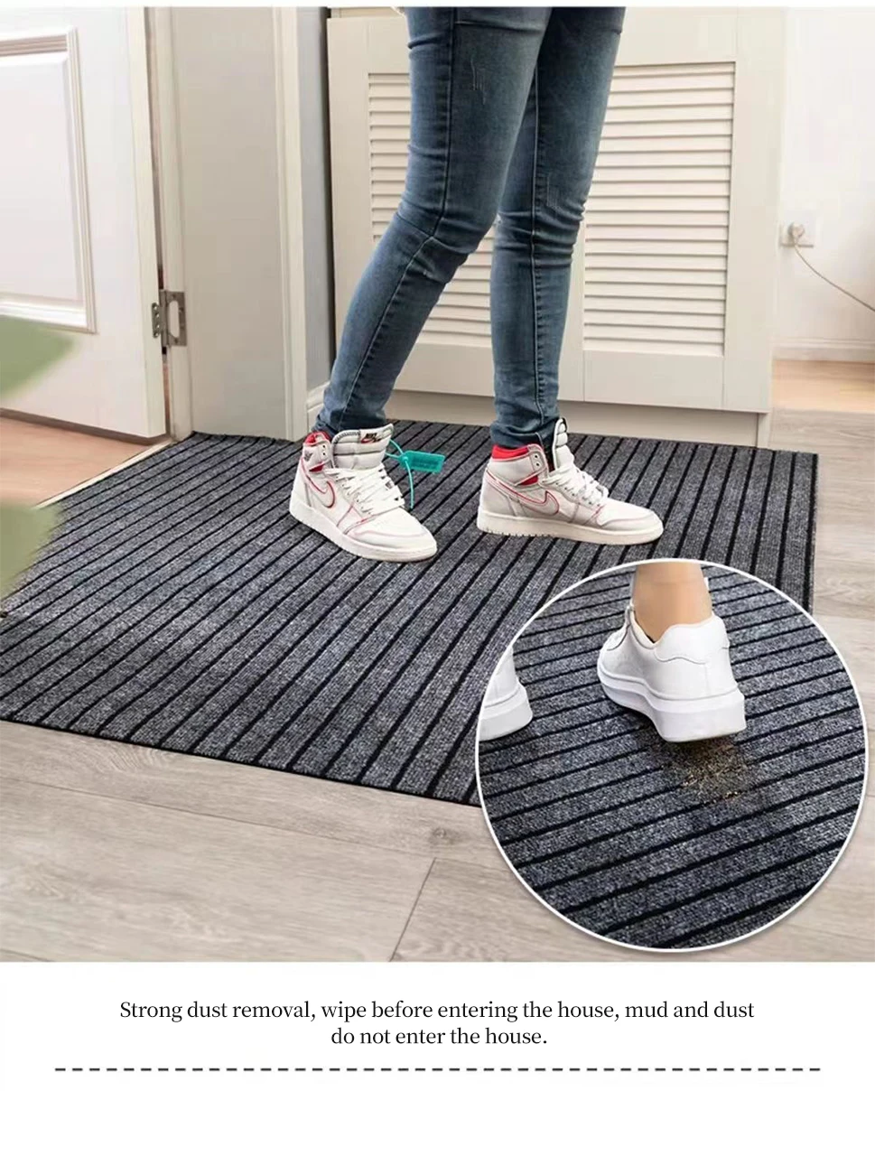 Anti Slip Kitchen Mat Floor Carpet Full Coverage DIY Absorb Oil Kitchen Doormat Long Hallway Runner Rug Entrance Easy To Clean thumbnail 4