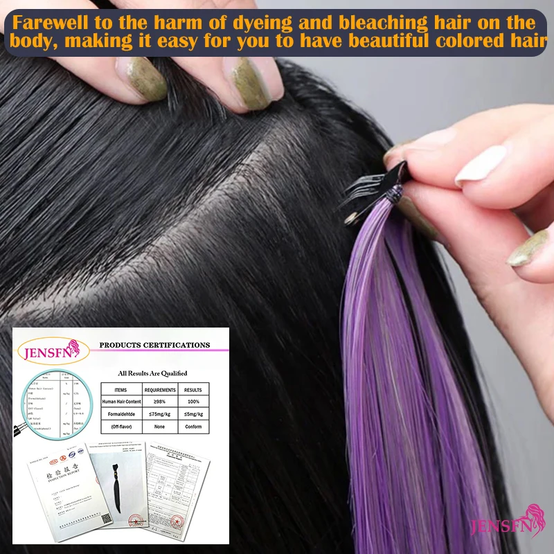 Color Extensions Clip-in One Piece Human Hair Extensions  22" Inch For Salon  For Women A Variety of Color thumbnail 3