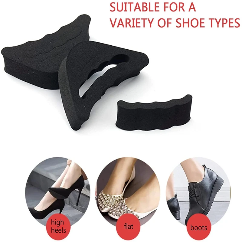 Toe Plug Soft Half Insoles Reusable Toe Sponge Filler Inserts for Shoes Adjustable Too Big Foot Brace Pads Unisex Shoe Inserts thumbnail 2