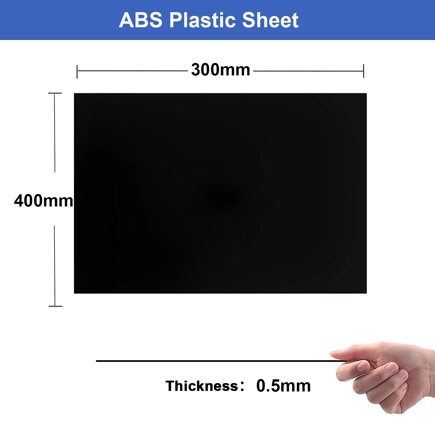 1pcs white/black abs plastic plate model sheet DIY model material material parts thickness 0.5mm/1mm/1mm/1.5mm/2mm/3mm thumbnail 3