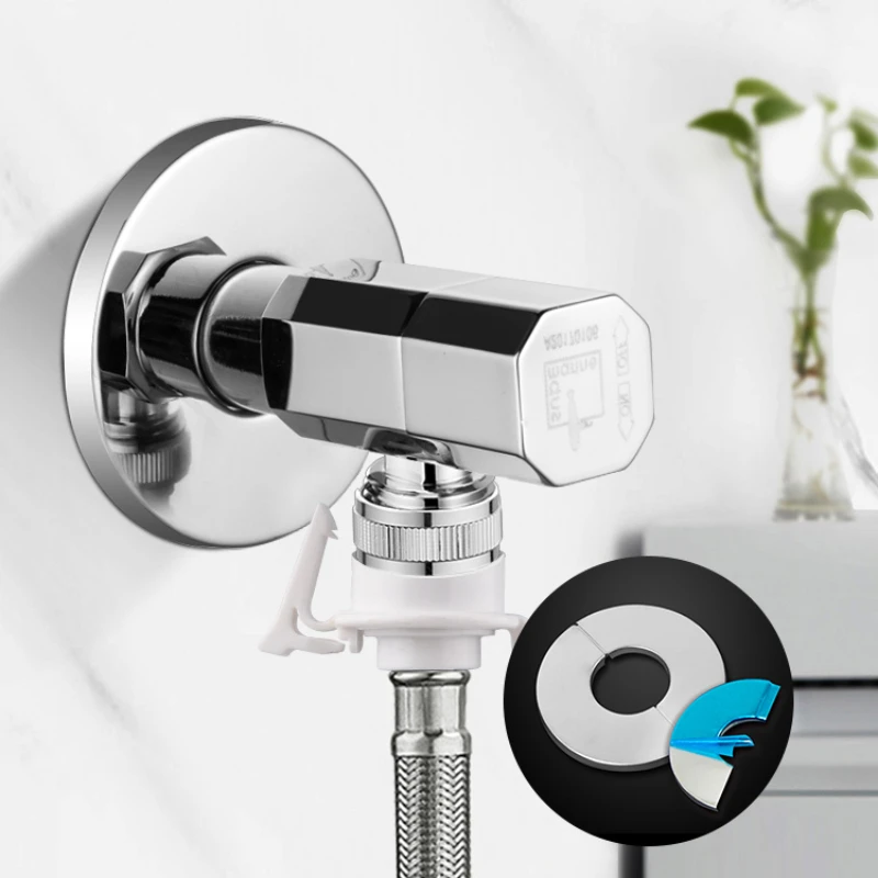 Stainless Steel Faucet Decorative Cover Self-Adhesive Faucet Shower Water Pipe Chrome Finish Wall Covers Bathroom Accessories thumbnail 2