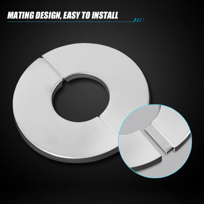 Stainless Steel Faucet Decorative Cover Self-Adhesive Faucet Shower Water Pipe Chrome Finish Wall Covers Bathroom Accessories thumbnail 3
