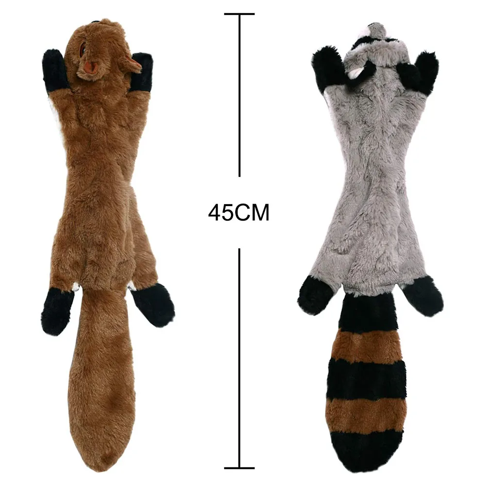 Funny Simulated Animal No Stuffing Dog Toy with Squeakers Durable Stuffingless Plush Squeaky Dog Chew Toy Crinkle Pet Squeak Toy thumbnail 6