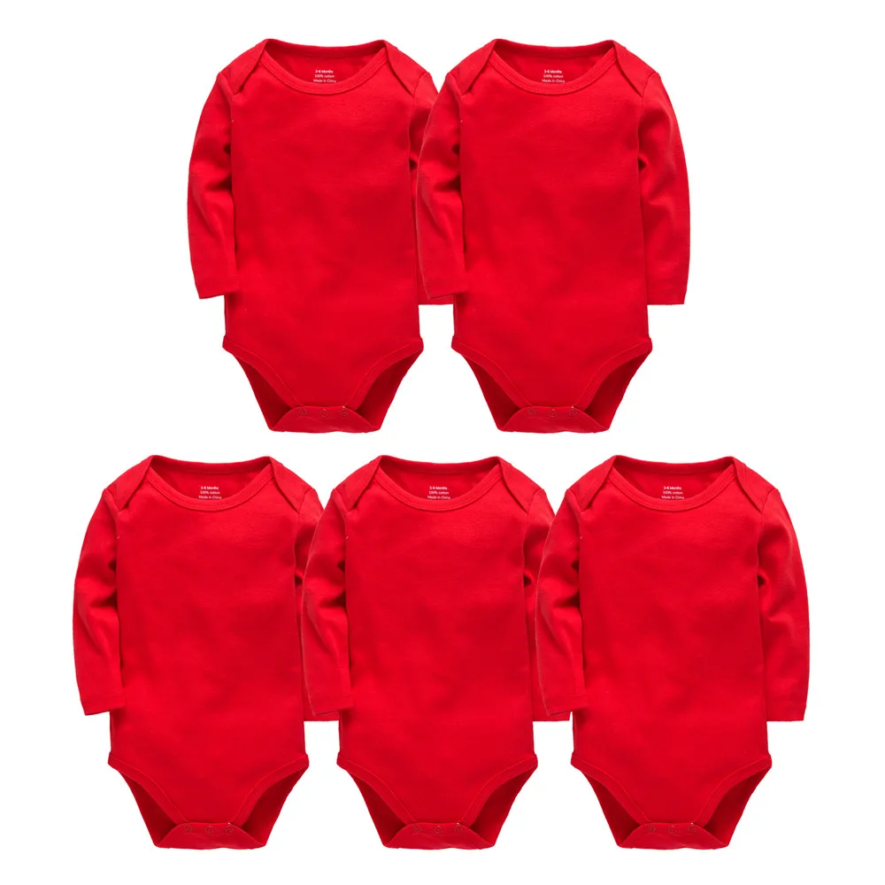 Kavkas Baby Boy Girl Clothes 0-24 Months 3/5 pcs a lot 100% Cotton Newborn Body bebe Bodysuit Long Sleeve Four Season Jumpsuit thumbnail 3
