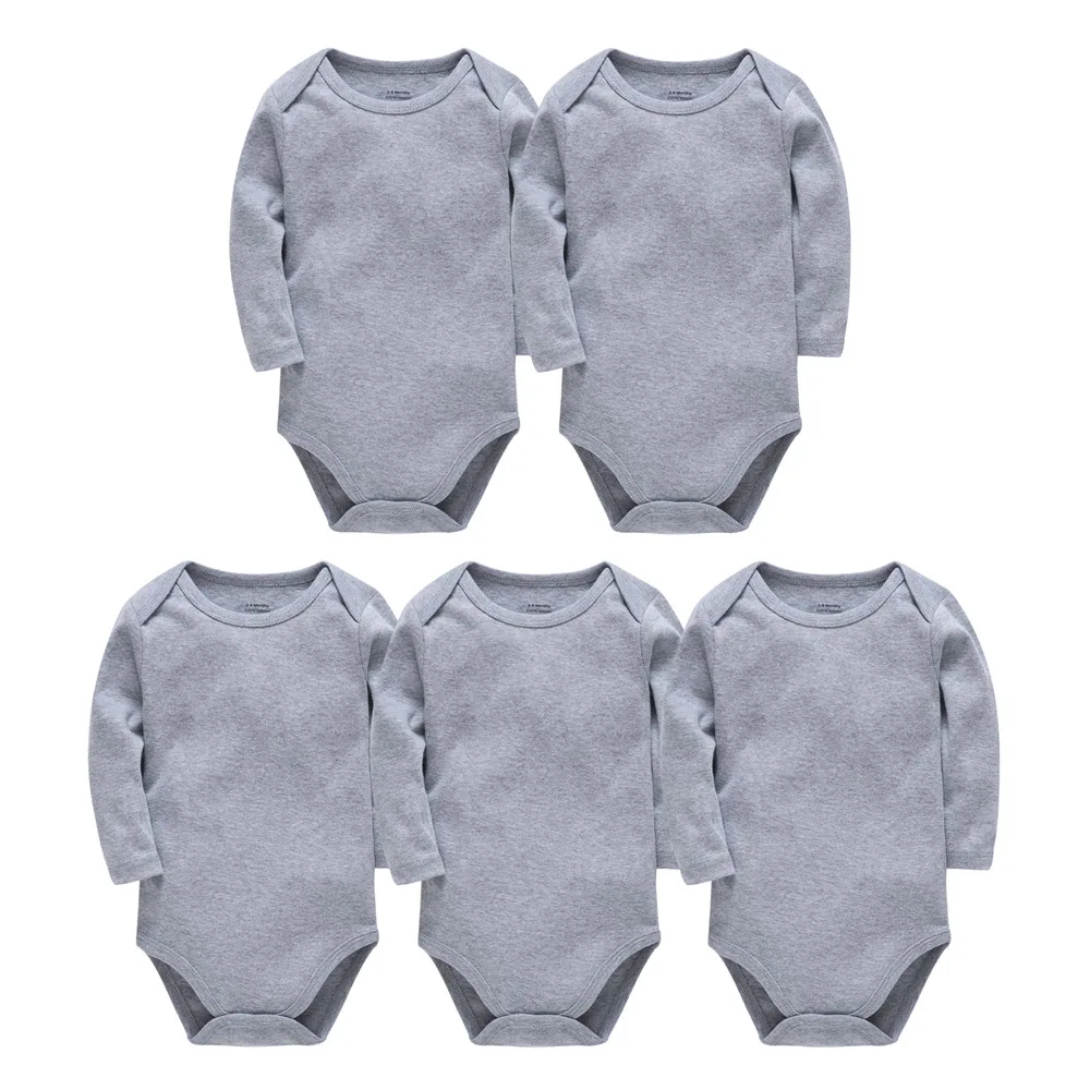 Kavkas Baby Boy Girl Clothes 0-24 Months 3/5 pcs a lot 100% Cotton Newborn Body bebe Bodysuit Long Sleeve Four Season Jumpsuit thumbnail 4