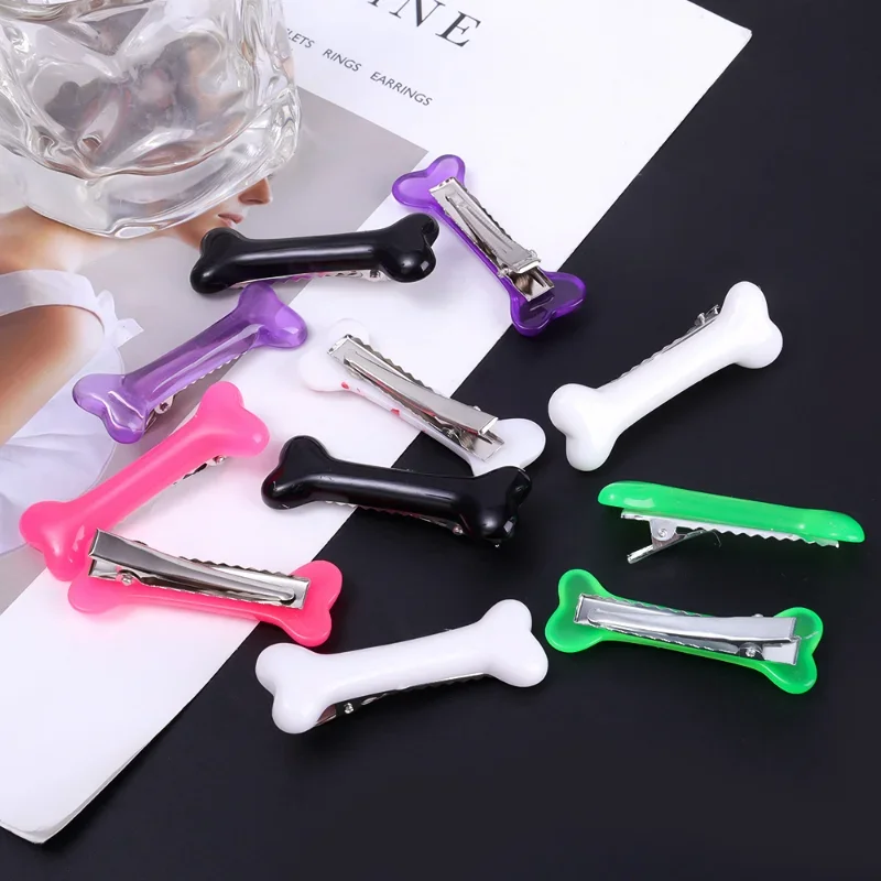 White Bone Hairpins Fashion Lovely Women Gril Headwear Barrettes Hair Band Accessories Vivid Dog Bone Hair Clips Side Hair Pin thumbnail 6