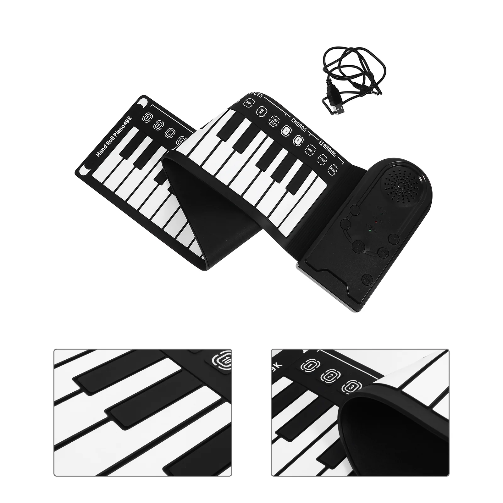 1PCS Piano keyboardist electronic out digital roll pad foldable electric piano can be rolled thumbnail 3