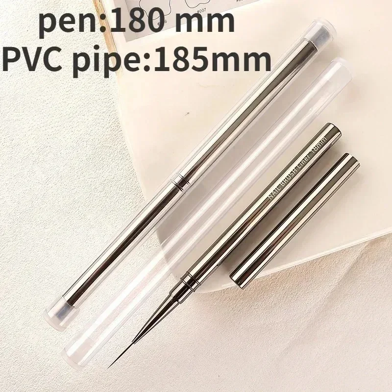 Nails Art Liner Brushes Elongated Lines Striping Drawing Painting  6/9/12/15/18/25mm Nail Design Pen Professional Manicure Tool thumbnail 6