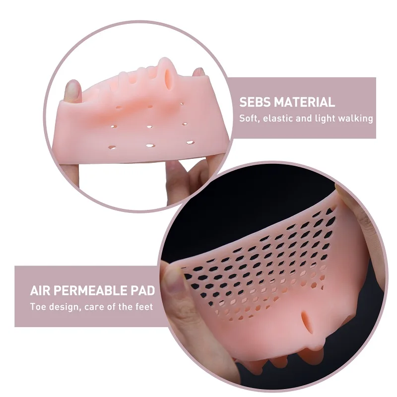 2pcs Silicone Toe Separator Hallux Valgus Corrector Bunion Orthotics Protector Pain Relief Forefoot Pad Socks Foot Care Pedicure thumbnail 5