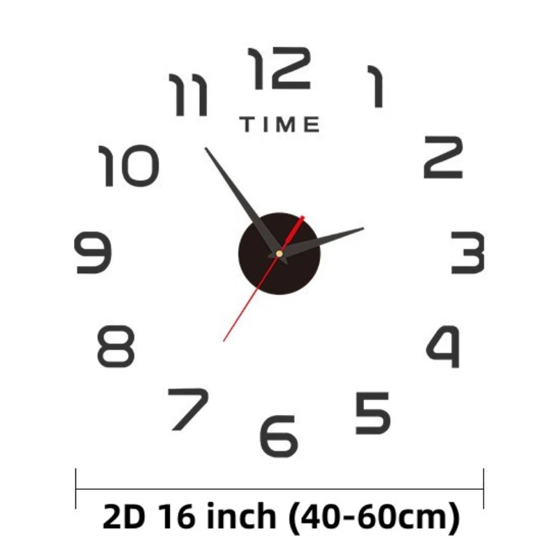 2026 Modern Design Large Wall Clock 3D DIY Quartz Clocks Fashion Watches Acrylic Mirror Stickers Living Room Home Decor Horloge thumbnail 5