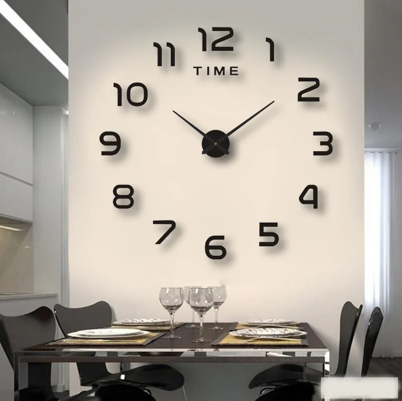 2026 Modern Design Large Wall Clock 3D DIY Quartz Clocks Fashion Watches Acrylic Mirror Stickers Living Room Home Decor Horloge thumbnail 2