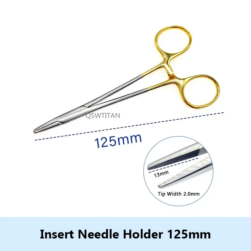 Multifunctional Needle Holder Tip Insert Stainless Steel Surgical Tools Pet Veterinary Instruments cosmetic Needle Holder thumbnail 4