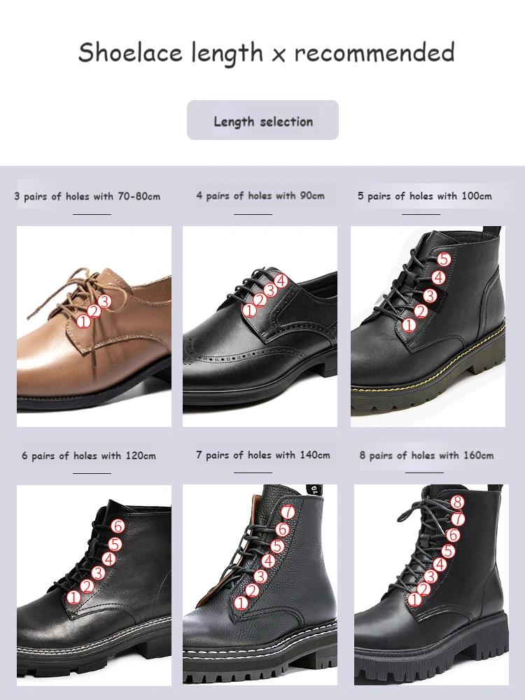 1Pair Cotton Waxed Shoelaces Round Oxford Shoe laces Boots Laces Waterproof Leather Shoelace Length 60/80/100/120/140/180cm thumbnail 6