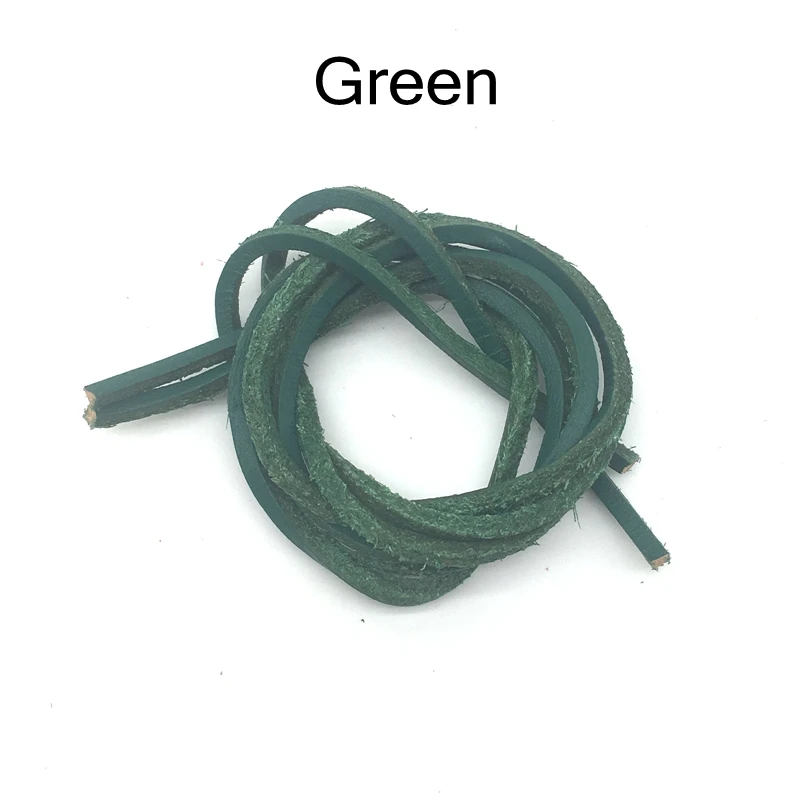 1Pair Cowhide Leather Shoelaces Boots Shoelace 60/80/100/120/140/160cm Loafers Boats Laces Shoe accessories thumbnail 5
