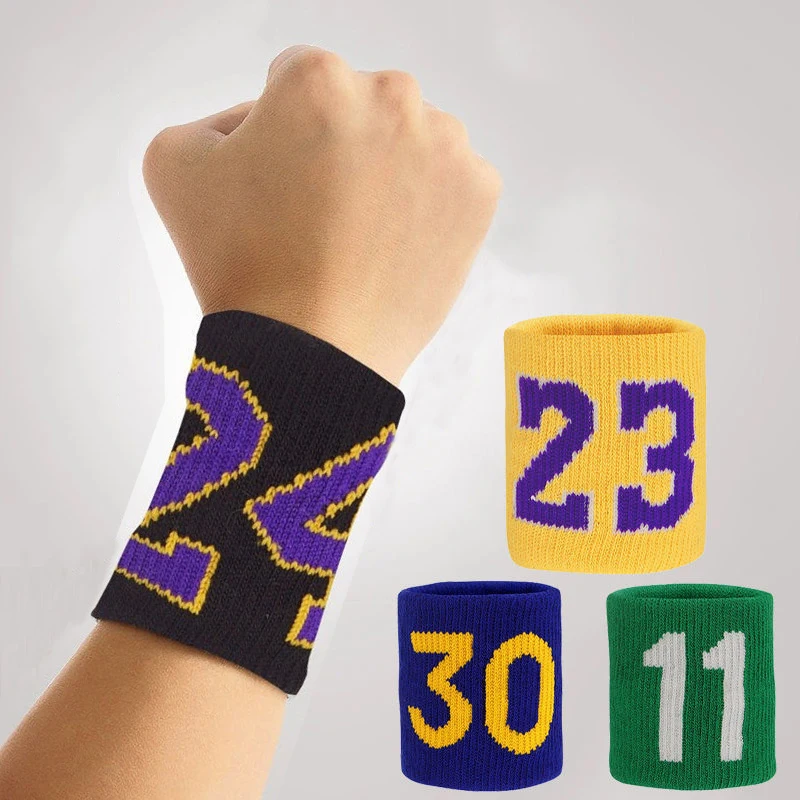 1Pcs Basketball Fitness Wristband Sport Sweatband Adults Kids Wrist Support Brace Wraps Guards Volleyball Sportsr Gear thumbnail 2