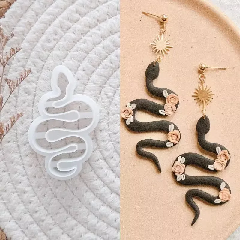 Snake Shaped Clay Molds Resin High-precision Cutting Molds DIY Handmade Tools For Earring Jewelry Ornaments Making Clay Cutters thumbnail 3