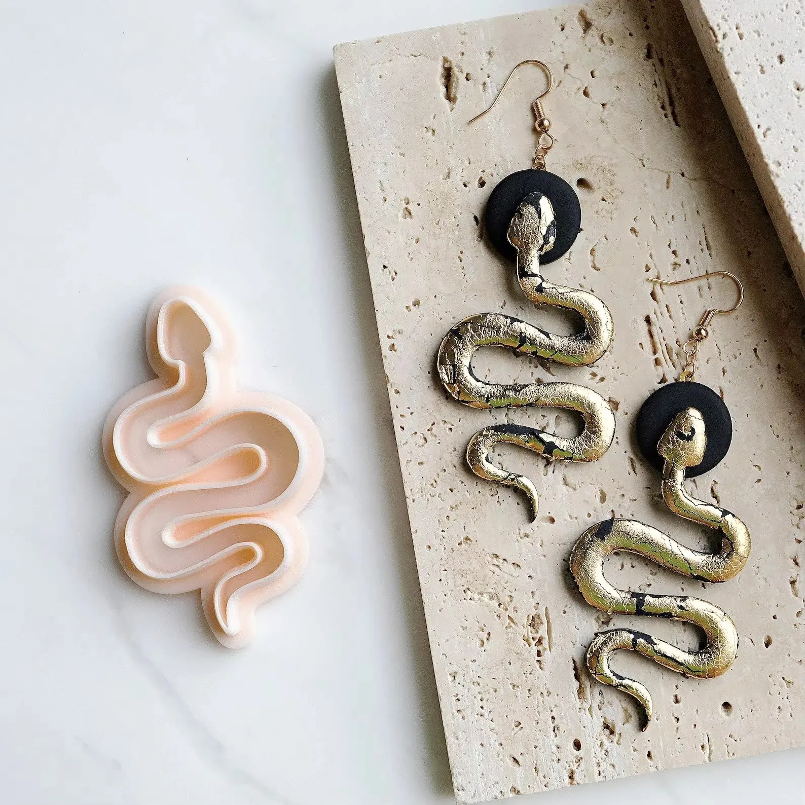 Snake Shaped Clay Molds Resin High-precision Cutting Molds DIY Handmade Tools For Earring Jewelry Ornaments Making Clay Cutters thumbnail 2