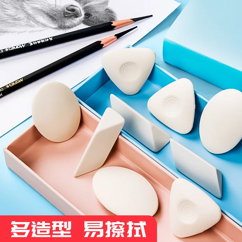 10Pcs Highlight Pencil Eraser White Rubber Soft Erasers Student Drawing Sketch Art Supplies Stationery thumbnail 4