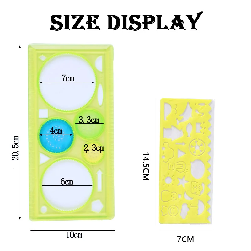 Geometry Spirograph Drawing Stencils Set Painting Template Art Crafts Creative Kids Educational Toy Variety of Flowers Ruler thumbnail 6