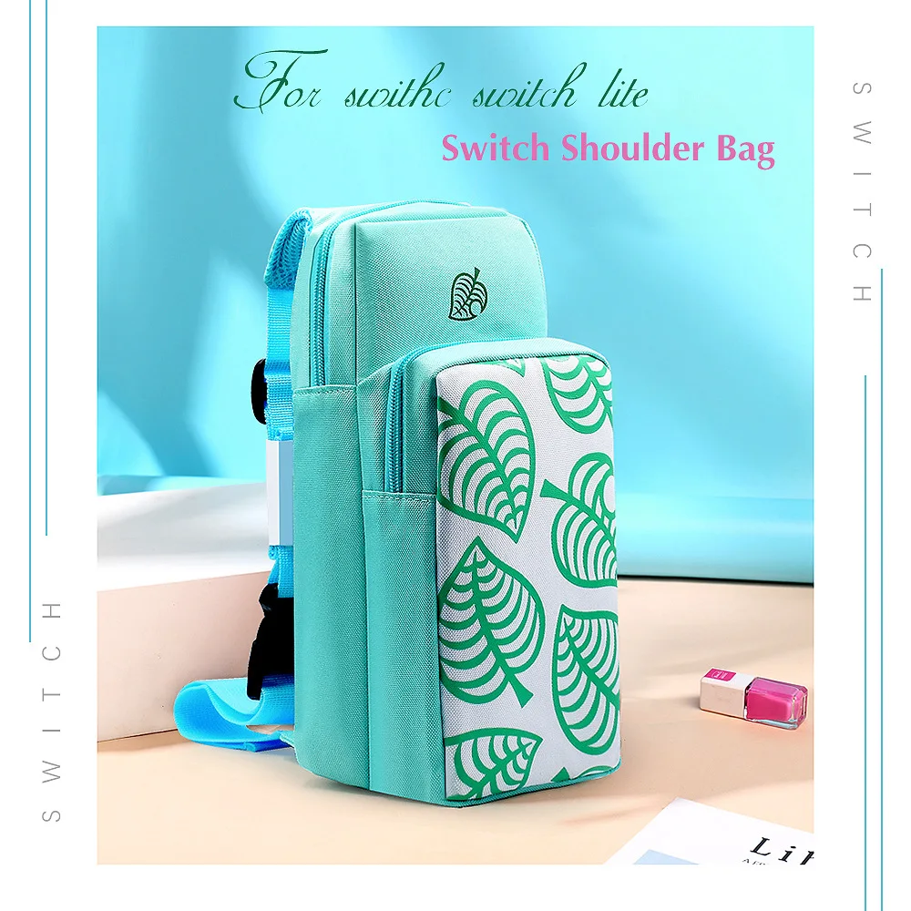 Shoulder Bag Animal Crossing Leaves Case For Nintendo Switch Console Adjust Carrying Storage Bag Travel Protection Cute For Kid thumbnail 6