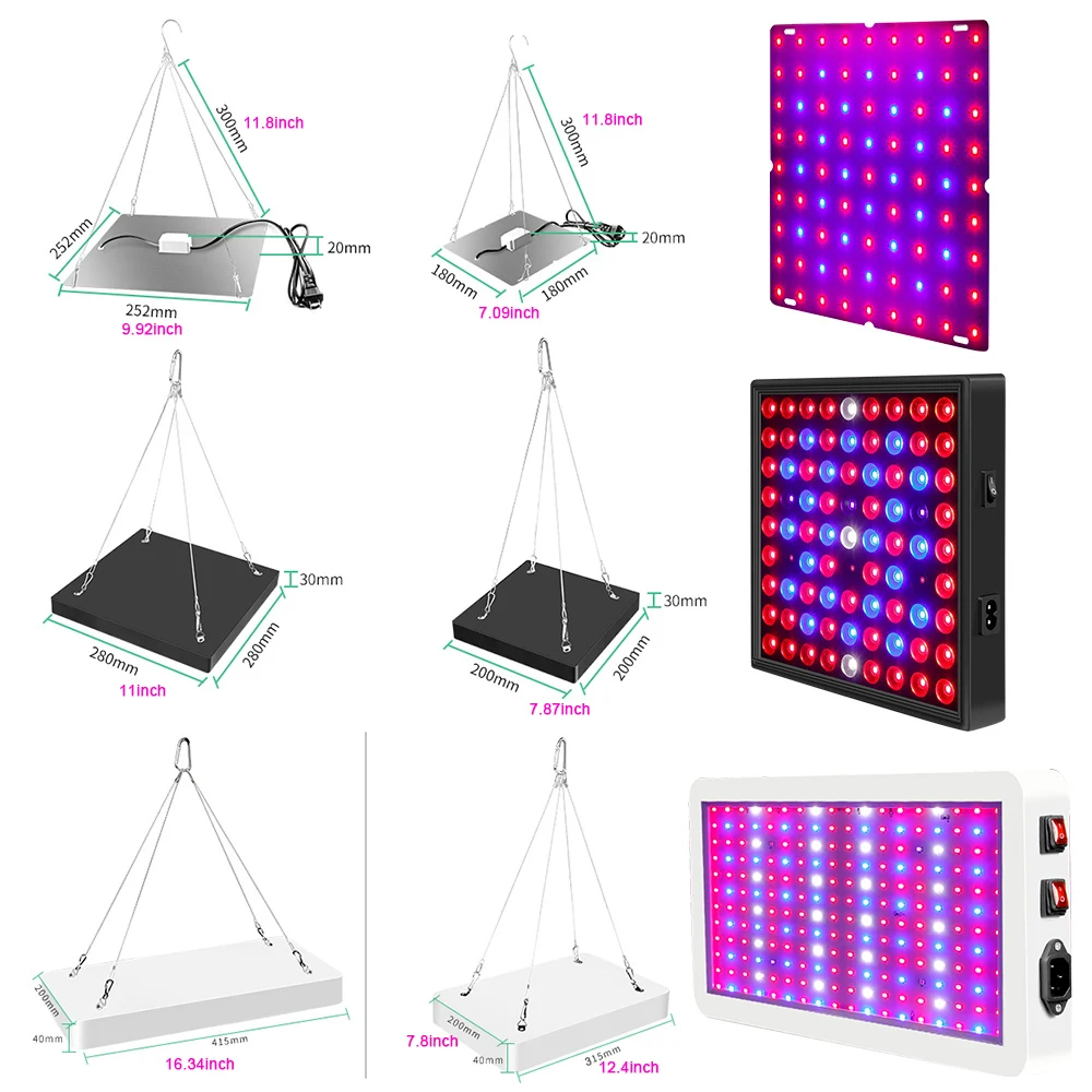 81-312LED Grow Plant Lights 25W-80W Full Spectrum Greenhouse Growing Lamp for Indoor Plants Veg Hydroponic Phytolamp US/EU/UK thumbnail 2