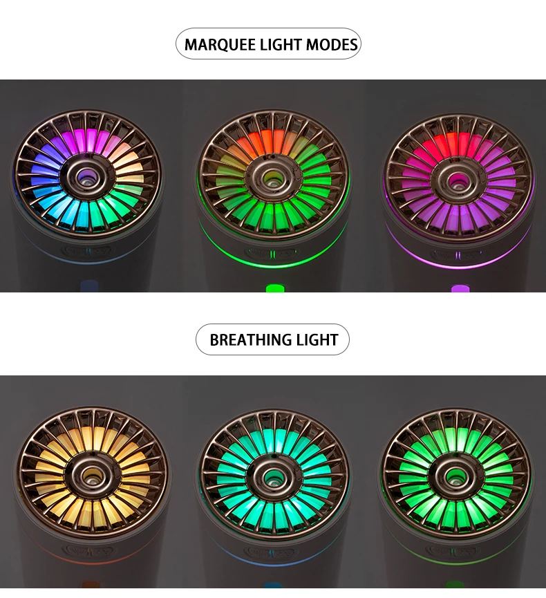 Wireless Car Air Humidifier Portable 300ML or USB Diffuser Mist Maker for Home Bedroom with RGB LED Colorful Lights thumbnail 5