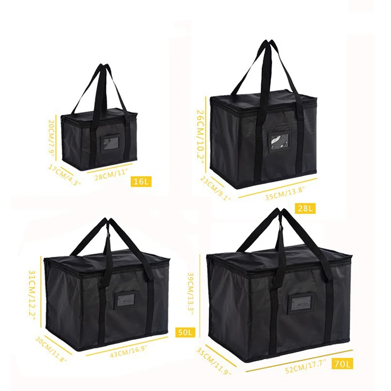 70L Insulated Thermal Cooler Bag Insulation To Keep Cold Large Capacity Portable Lunch Bag Zip Picnic Camping Tin Foil Food Bags thumbnail 5
